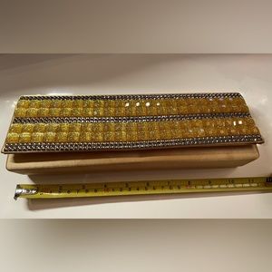 Gold clutch/strap purse